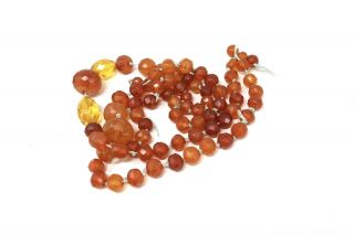 A Projectable Antique Art Deco Costume Facetted Agate Beaded Necklace A/f 1404