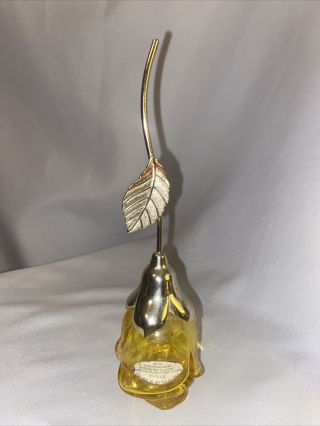 Vintage Avon Yellow Courting Rose Glass Perfume Bottle