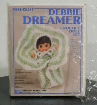 Vintage,  Open - Box,  Fibre - Craft,  Debbie Dreamer Crochet Doll Kit No.  1414