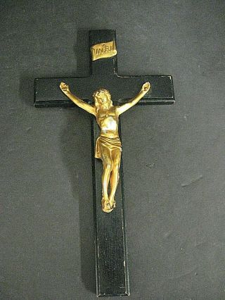Antique Vintage Wood Wall Crucifix Old Inri Jesus Wall Cross Crucifix