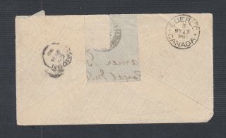 INDIA PAKISTAN 1896 1/2A & 2x1A ISSUES ON COVER NOWSHERA TO QUEBEC CANADA 2