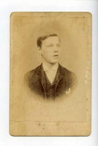 (kjh7497 - 100) Real Victorian Cabinet Card,  Unknown Man,  J Lamb Newton Stourport