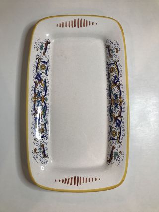 Ceramica Nova Deruta Italy Rectangular Serving Plate/platter/tray 12.  75 " By 7.  5 "