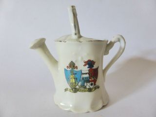 Antique Crested Ware Watering Can,  Arms Of Great Bexhill,  Miniature,  Knick Knack
