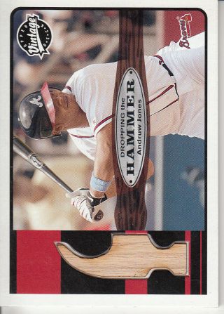 2003 Upper Deck Vintage Dropping The Hammer Baseball Card Aj Andruw Jones