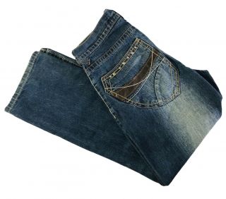 Mens Mecca Blue Jeans 34 X 32 Vintage Distressed