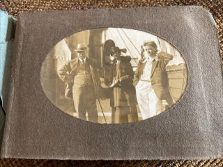 Vintage 1930s Snapshot Photo Album People,  Groups,  On Ship Etc - 16 Images