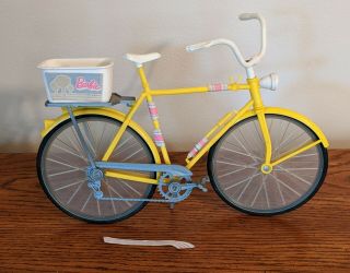 Vintage Mattel Barbie Yellow 10 Speed Bicycle Malibu Ken