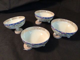 Atq.  Circa 1910,  Prussian China,  Suhl,  Germany,  Porcelain Mayonnaise Bowl X4