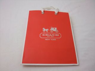 Vintage Coach York Red Gift Bag