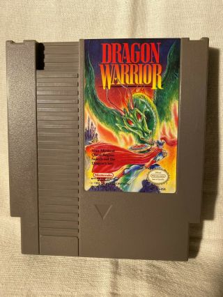 Vintage 8 - Bit Nes Nintendo Game Cartridge & Dragon Warrior