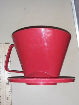 Antique Red Plastic Vented Restaurant Diner Lunch Counter Coffee Tea Cup Mug