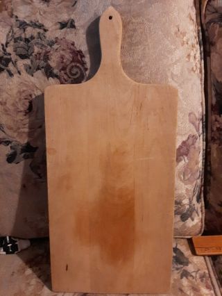 Vintage 20 " Wood Bread Cutting Board With Handle Primitive Antique Style