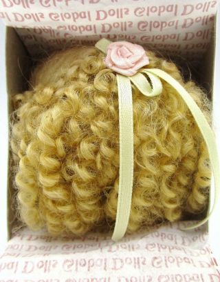 100 Mohair Doll Wig Honey Blonde Global Dolls Vintage Pru Size 3 - 4 Hand Styled