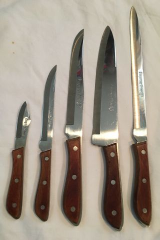 Vintage Emperor Steel 5 Piece Cutlery,  Knife Set,  Made In Japan