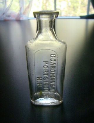 Antique Boardman & Norton - Portsmouth,  N.  H.  - Hampshire Medicine Bottle
