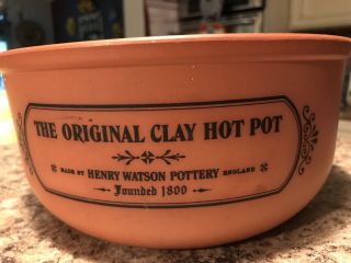 Henry Watson Pottery The Clay Hot Pot England Covered Casserole.