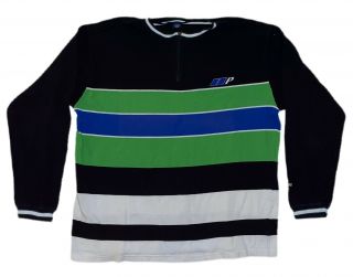 Vtg Polo Sport Ralph Lauren Men’s Size Xl Stripe 1/4 Zip Light Pullover Sweater