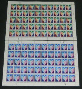 United Nations York 637 - 8 1994 Year Of Family Sheets Of 50 Vf Nh