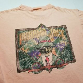 Vtg Panama Jack T - Shirt Mens Xl Jungle Tropics Beach Pink Usa 90s O16