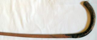 Vintage Walking Stick Wood 36” Long Worn Handle