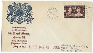 Gb 1937 Coronation Fdc With A Better 