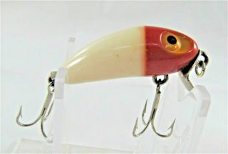 Vintage Wright & Mcgill Miracle Minnow Lure Red/white