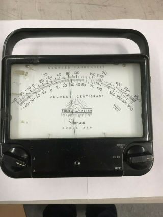 Simpson Thermometer,  Model 388,  Vintage