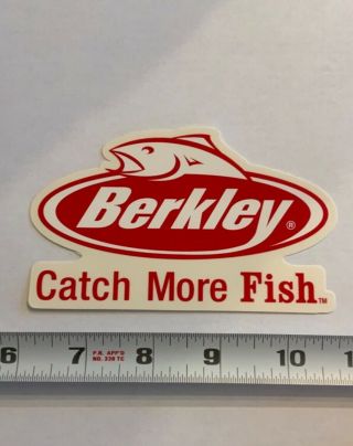 Berkley " Catch More Fish " Boat/truck Sticker - 5 Inch X 3 Inch