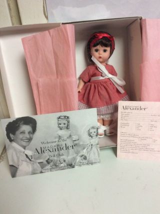 Rare Hard To Find Madame Alexander Doll 8 " Pink Button 26690 Collectable W/box