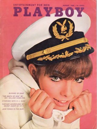 Playboy August 1966 Susan Denberg Sissy Jane Fonda Hl Hunt Bunnies Of Dixie