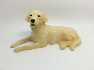 John Beswick Golden Retriever Yellow Lab Dog Porcelain Figurine Vintage Bin