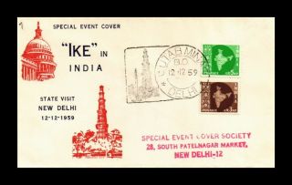 Dr Jim Stamps President Eisenhower Visits India Special Event Cover