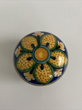 Gialletti Giulio Deruta Dec.  A Mano Glazed Ceramic Jewelry Pod Ceramiche