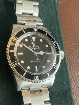 Rolex 5513 Stainless Steel Submariner 40mm Watch With Service 2 Liner