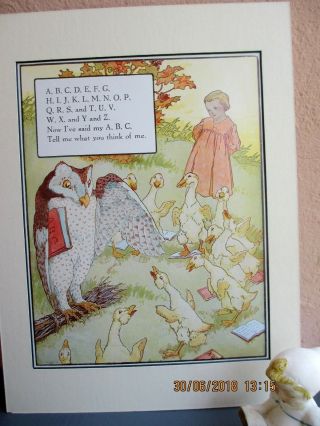 Vintage Mother Goose Illustration Of " The Alphabet Song " By Frederick Richardson