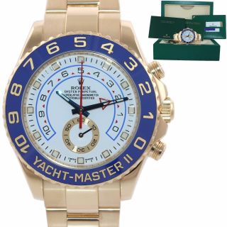 2016 Papers Blue Hands Rolex Yacht - Master 2 Yellow Gold 116688 44mm Watch Box