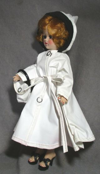 Vintage Vogue Clothes For Jill - White Vinyl Raincoat & Purse