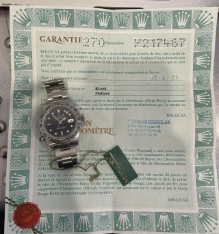 Rolex Explorer Ii 16570 Gmt Stainless Steel Black Dial Watch W/ Papers