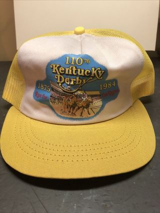 Vintage Trucker Hat.  1984 Kentucky Derby.  Swale.  Mesh.  Snapback.  Unworn