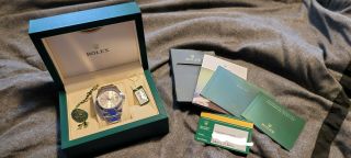 Rolex Datejust Ii 41mm Silver Dial Oyster Band And Cards 116300
