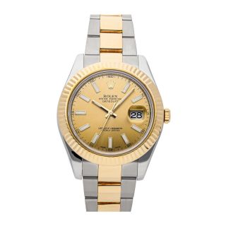 Rolex Datejust Ii Auto 41mm Steel Yellow Gold Mens Oyster Bracelet Watch 116333