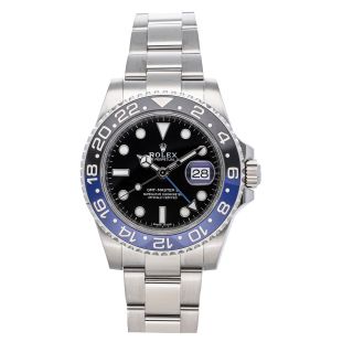 Rolex Gmt - Master Ii Batman Auto Steel Men Oyster Bracelet Watch Date 116710blnr
