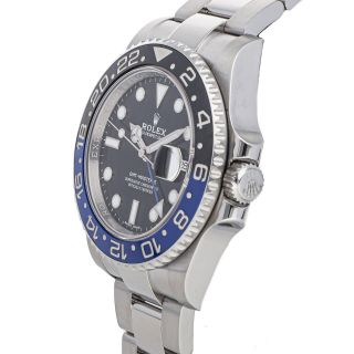 Rolex GMT - Master II Batman Auto Steel Men Oyster Bracelet Watch Date 116710BLNR 3