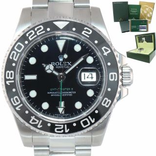 2008 Papers Rolex Gmt Master Ii 116710 Steel Black Ceramic Watch Box