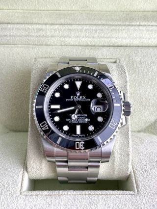 Rolex Submariner Date 116610 40mm Black Ceramic Stainless Steel Box And Papers