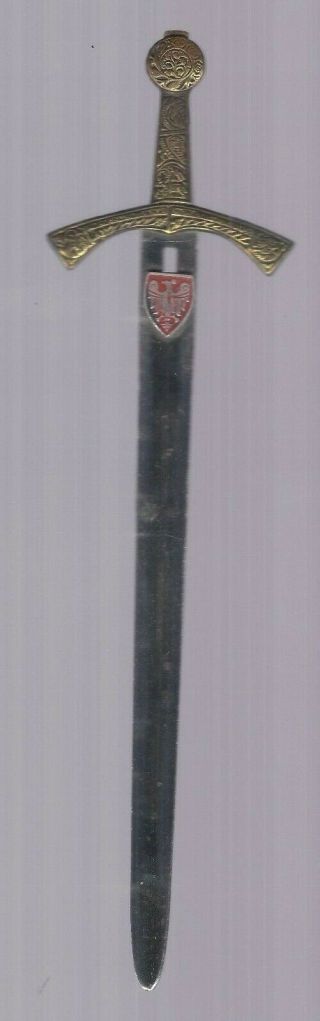 Vintage Miniature Polish Sword Letter Opener W/wood Sheath