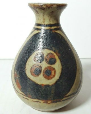 Vintage Mcm Omc Japan Small Ceramic Art Pottery 3” Vase Mid Century