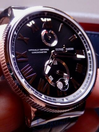 Ulysse Nardin Maxi Marine Chronometer Manufacturer 45mm 99.  99 Lnib Black Rare