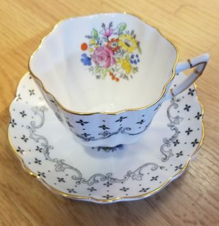 Victoria C & E Vintage Fine Bone China Of England Vintage Teacup And Saucer Set